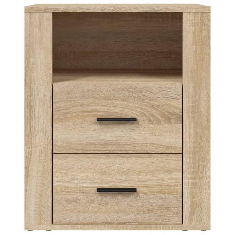 Nachtkastje 50x36x60 cm bewerkt hout sonoma eikenkleurig