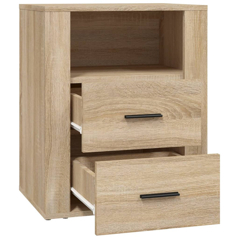 Nachtkastje 50x36x60 cm bewerkt hout sonoma eikenkleurig