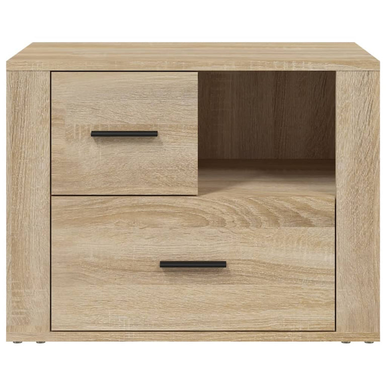 Nachtkastje 60x36x45 cm bewerkt hout sonoma eikenkleurig