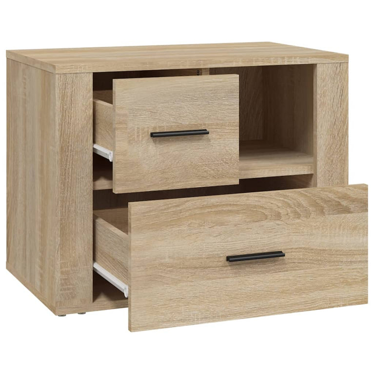 Nachtkastje 60x36x45 cm bewerkt hout sonoma eikenkleurig