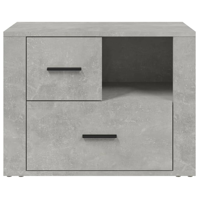 Nachtkastje 60x36x45 cm bewerkt hout betongrijs