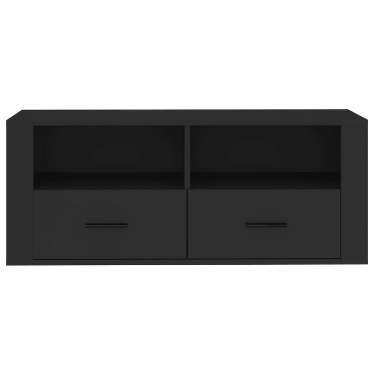 Tv-meubel 100x35x40 cm bewerkt hout zwart
