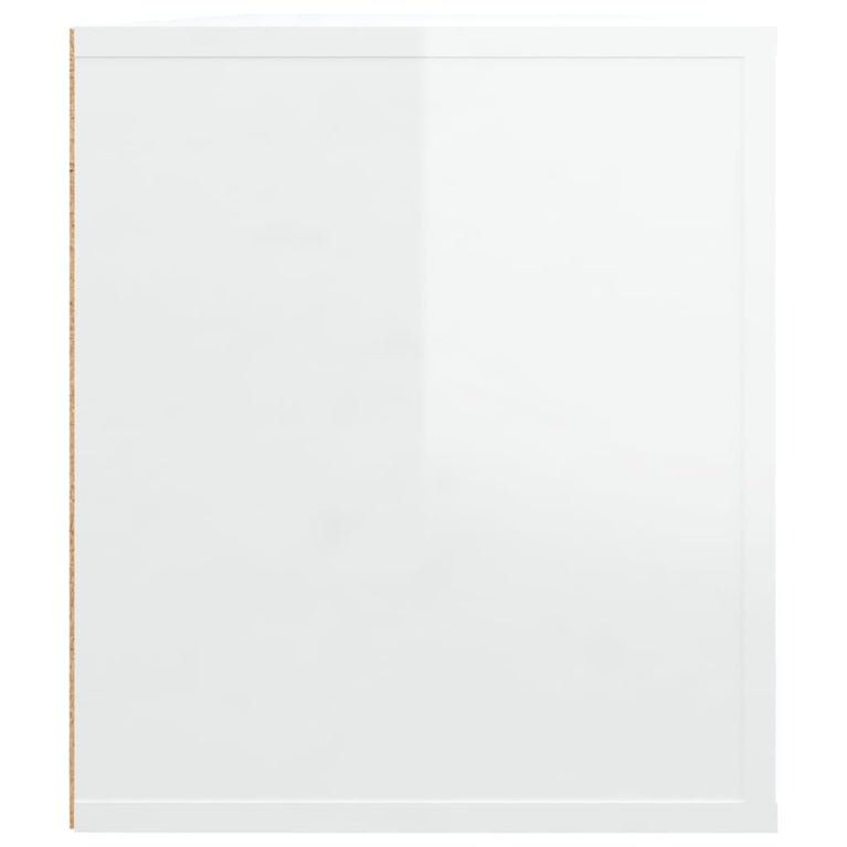Tv-meubel 100x35x40 cm bewerkt hout hoogglans wit