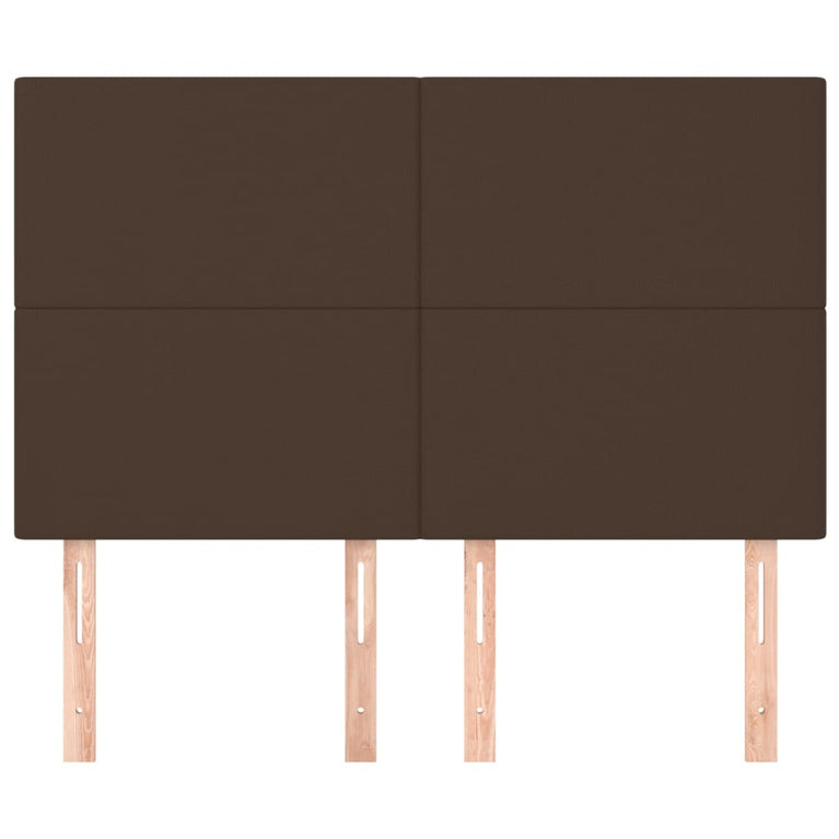Hoofdborden 4 st 72x5x78/88 cm kunstleer bruin