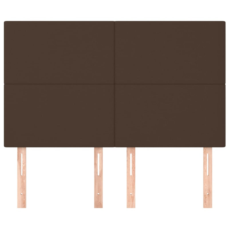 Hoofdborden 4 st 72x5x78/88 cm kunstleer bruin