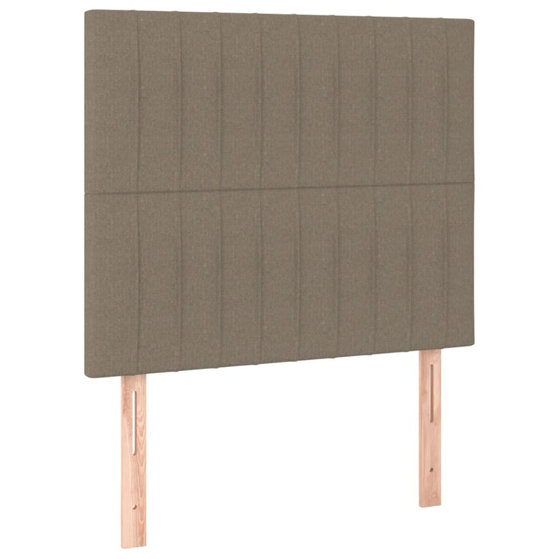 Hoofdborden 2 st 100x5x78/88 cm stof taupe