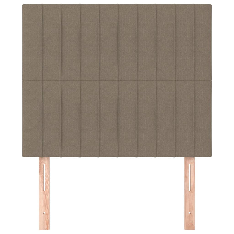 Hoofdborden 2 st 100x5x78/88 cm stof taupe