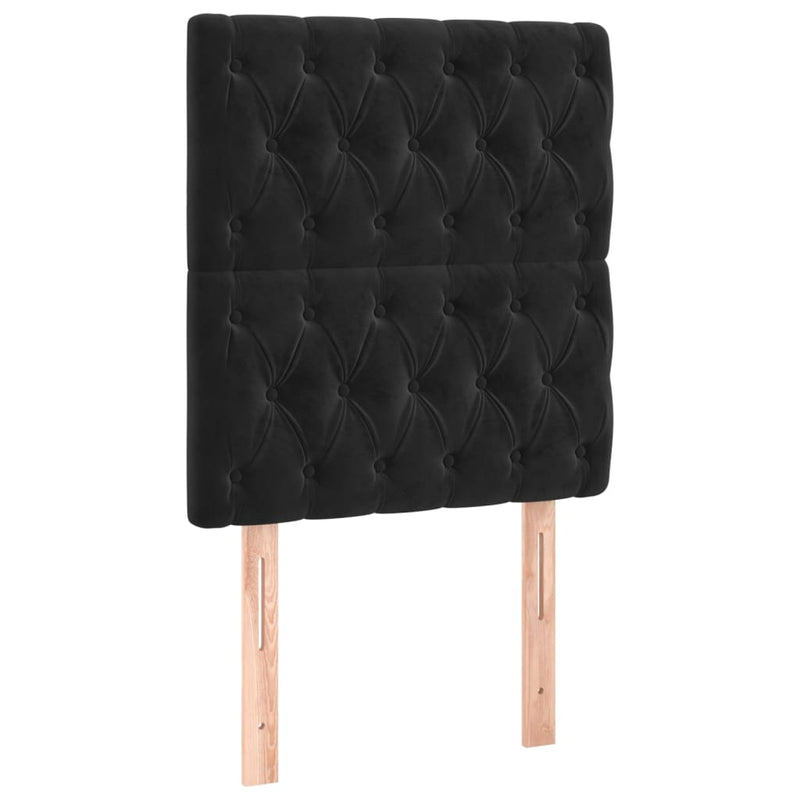 Hoofdborden 2 st 80x7x78/88 cm fluweel zwart