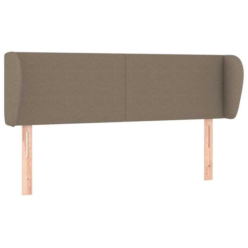 Hoofdbord met randen 147x23x78/88 cm stof taupe