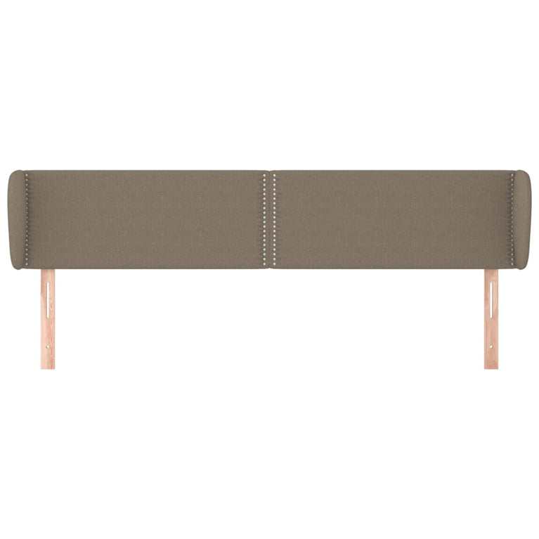 Hoofdbord met randen 163x23x78/88 cm stof taupe
