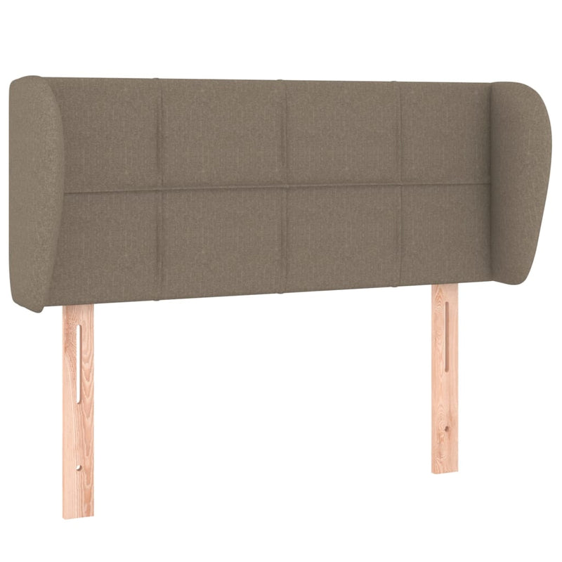 Hoofdbord met randen 83x23x78/88 cm stof taupe