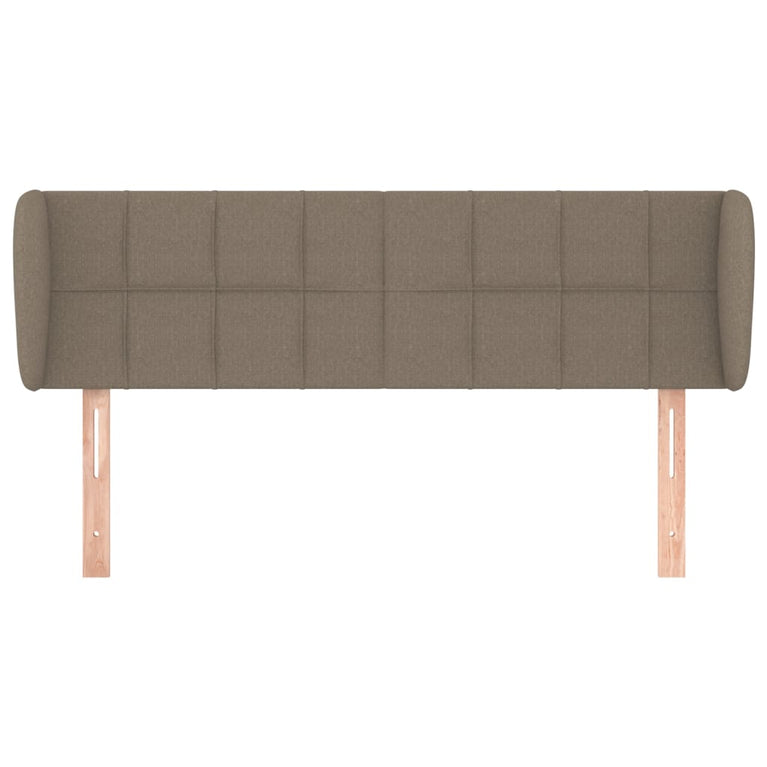 Hoofdbord met randen 147x23x78/88 cm stof taupe