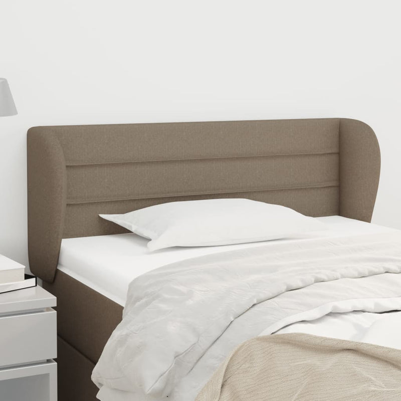 Hoofdbord met randen 83x23x78/88 cm stof taupe