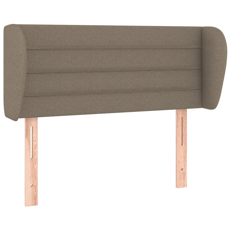 Hoofdbord met randen 93x23x78/88 cm stof taupe