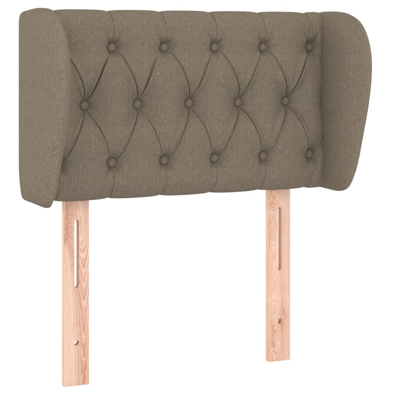 Hoofdbord met randen 83x23x78/88 cm stof taupe