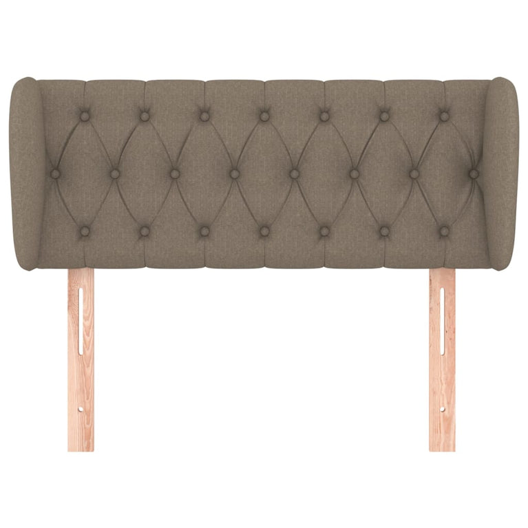 Hoofdbord met randen 93x23x78/88 cm stof taupe