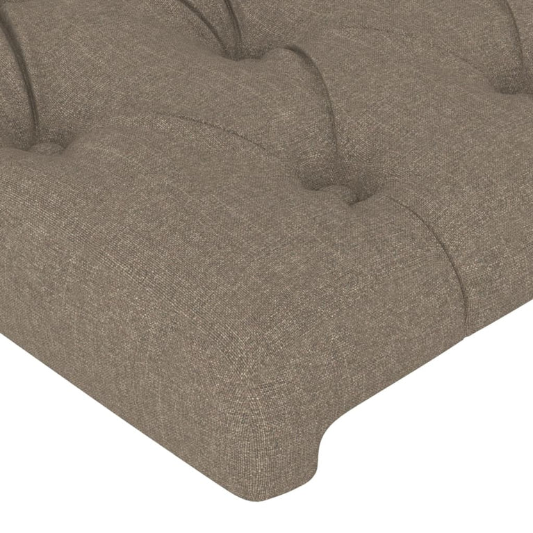 Hoofdbord met randen 93x23x78/88 cm stof taupe