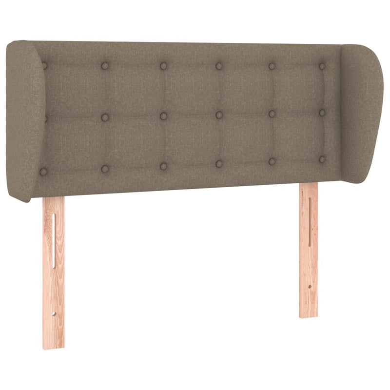 Hoofdbord met randen 83x23x78/88 cm stof taupe
