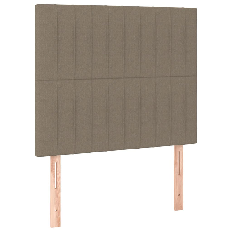 Hoofdbord LED 100x5x118/128 cm stof taupe