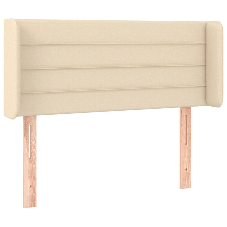 Hoofdbord LED 83x16x78/88 cm stof crèmekleurig