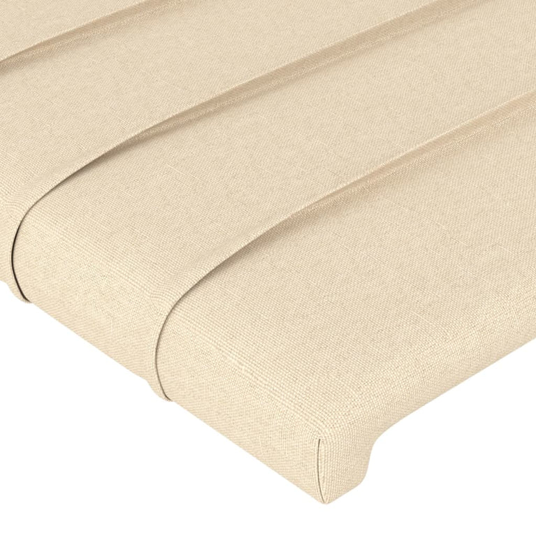 Hoofdbord LED 83x16x78/88 cm stof crèmekleurig