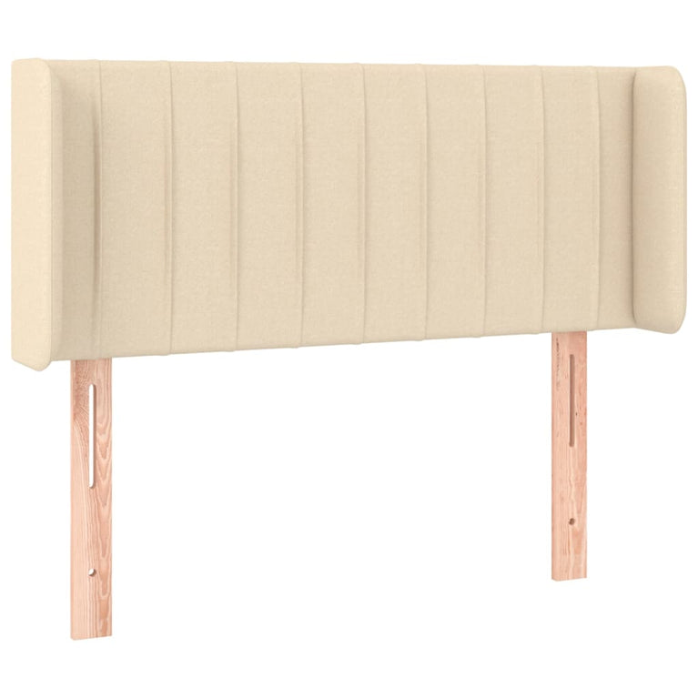 Hoofdbord LED 103x16x78/88 cm stof crèmekleurig