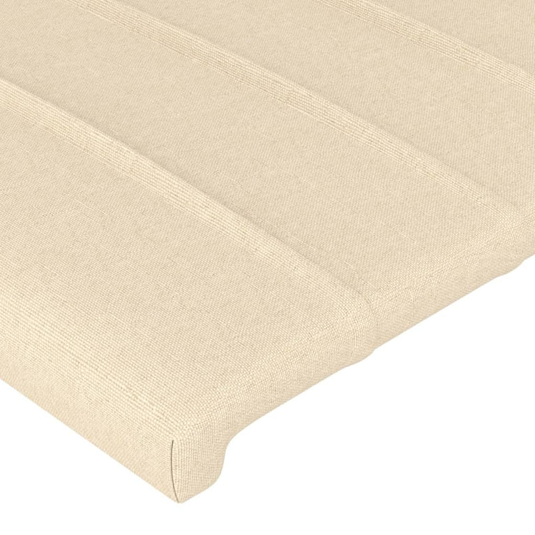Hoofdbord LED 103x16x78/88 cm stof crèmekleurig