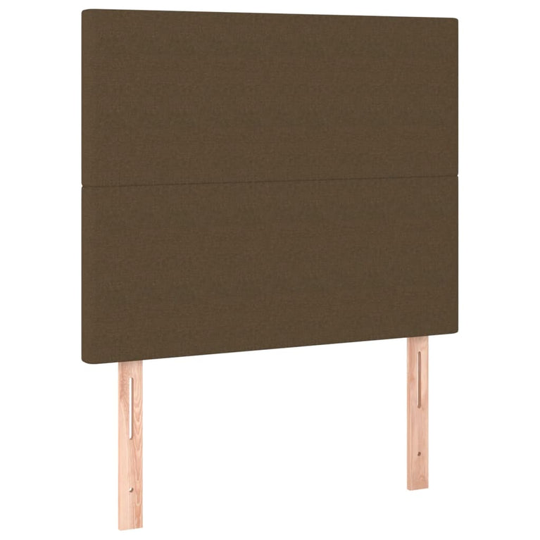Boxspring met matras stof donkerbruin 90x190 cm