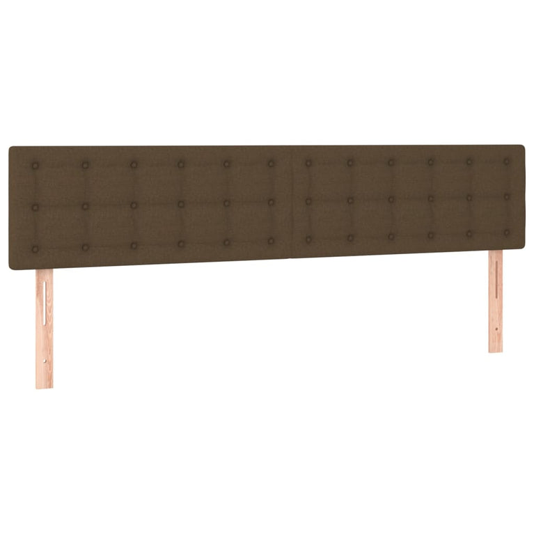 Boxspring met matras stof donkerbruin 160x200 cm