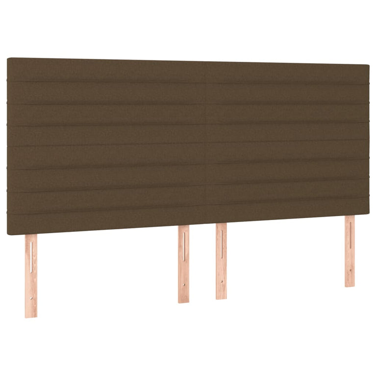 Boxspring met matras stof donkerbruin 180x200 cm