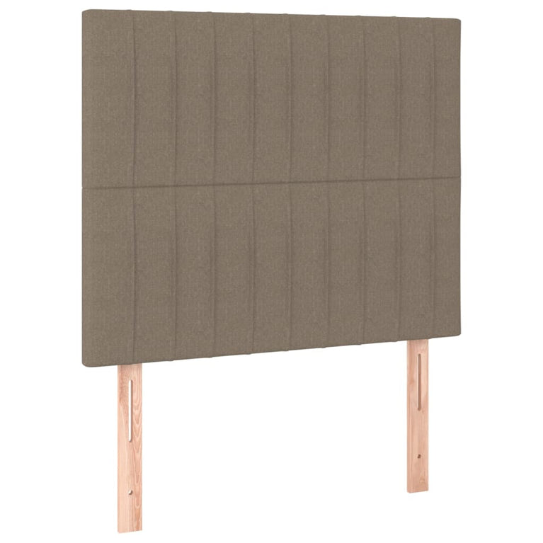 Boxspring met matras stof taupe 100x200 cm