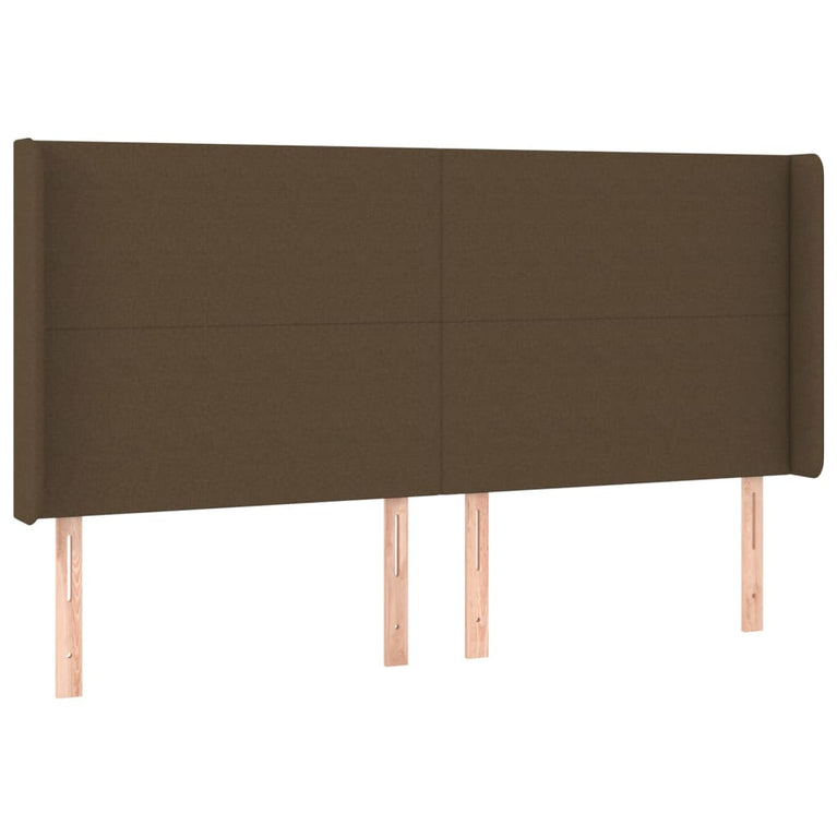 Boxspring met matras stof donkerbruin 160x200 cm