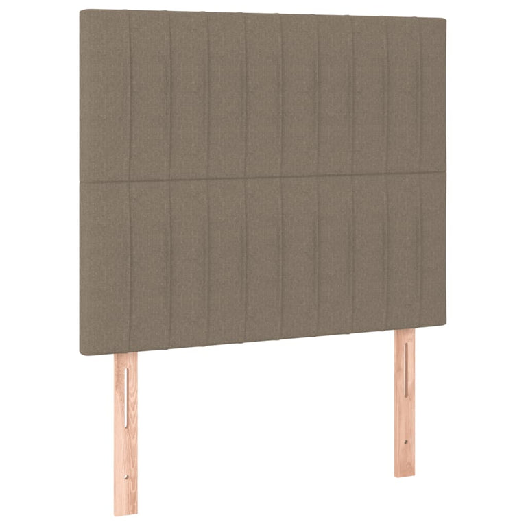 Boxspring met matras stof taupe 100x200 cm