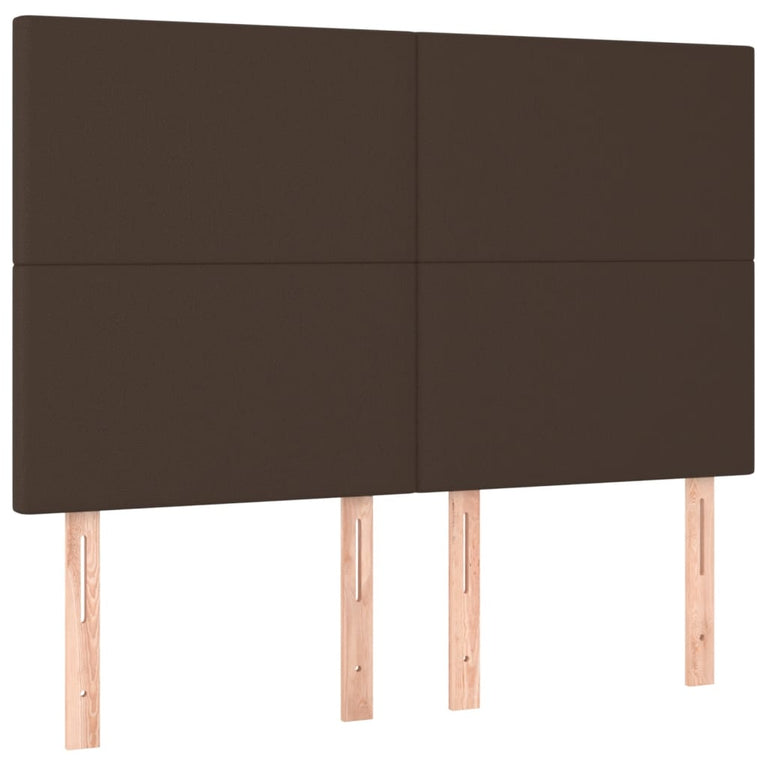 Boxspring met matras kunstleer bruin 140x200 cm
