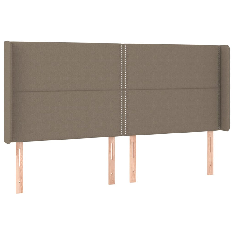Boxspring met matras en LED stof taupe 160x200 cm