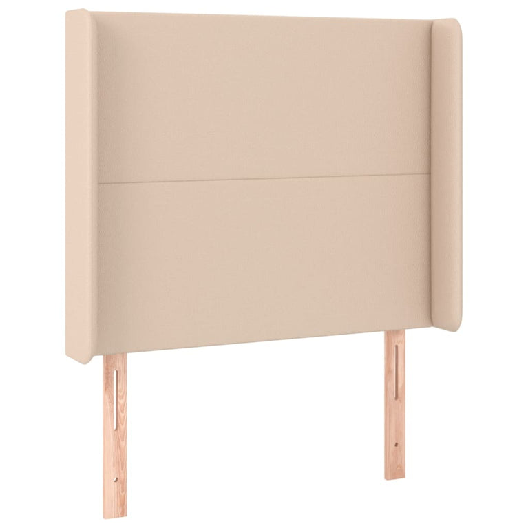 Boxspring met matras en LED kunstleer cappuccinokleur 90x190 cm