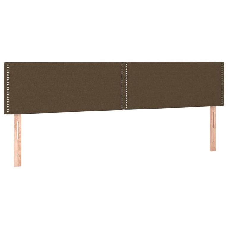 Boxspring met matras en LED stof donkerbruin 160x200 cm