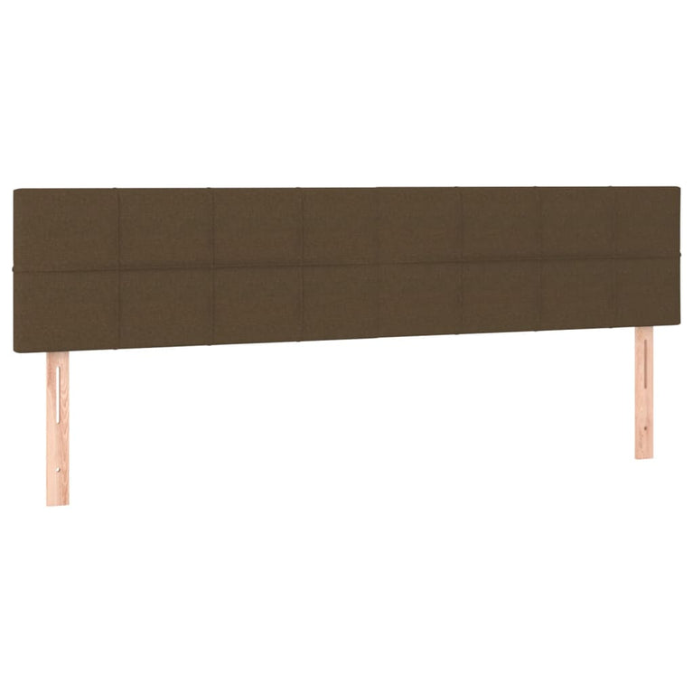 Boxspring met matras en LED stof donkerbruin 160x200 cm