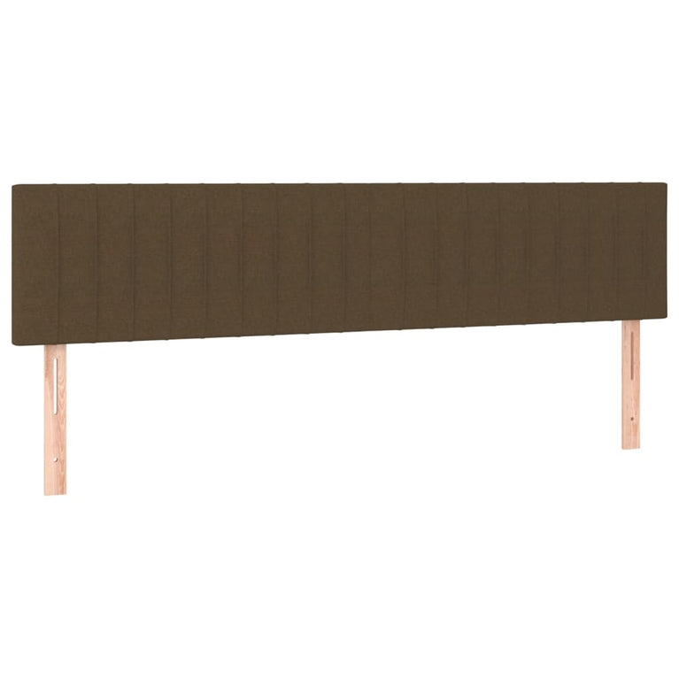 Boxspring met matras en LED stof donkerbruin 160x200 cm