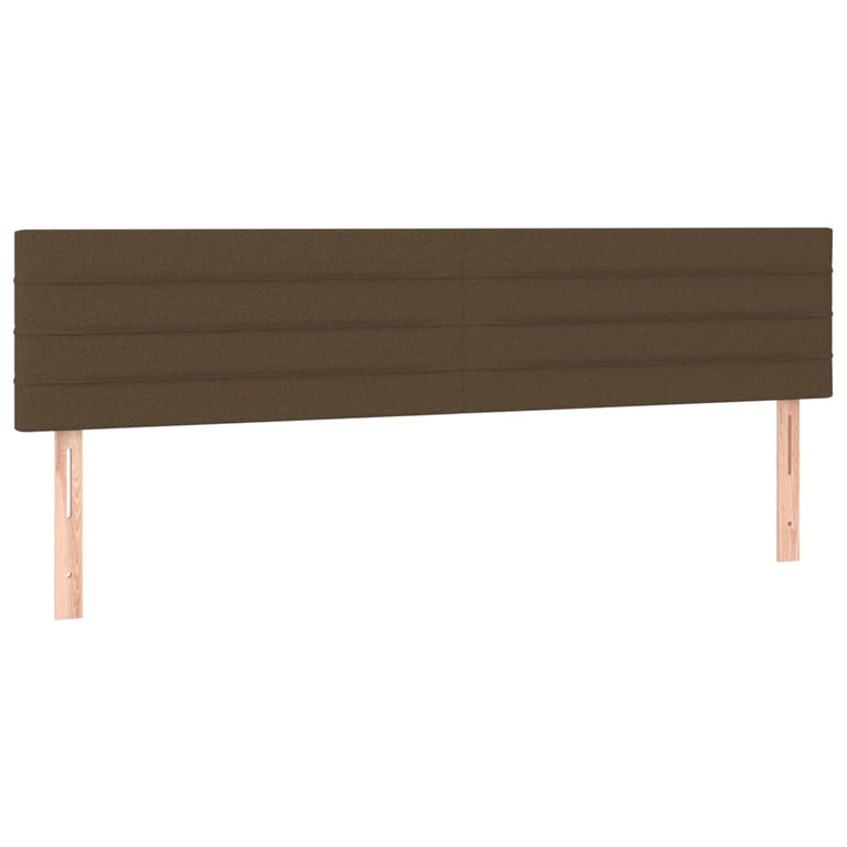 Boxspring met matras en LED stof donkerbruin 160x200 cm