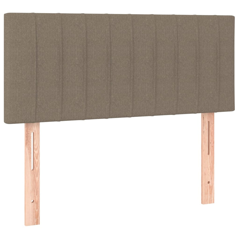 Boxspring met matras stof taupe 90x190 cm
