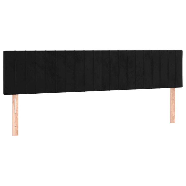 Boxspring met matras fluweel zwart 180x200 cm