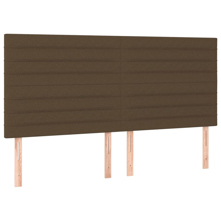 Boxspring met matras stof donkerbruin 160x200 cm