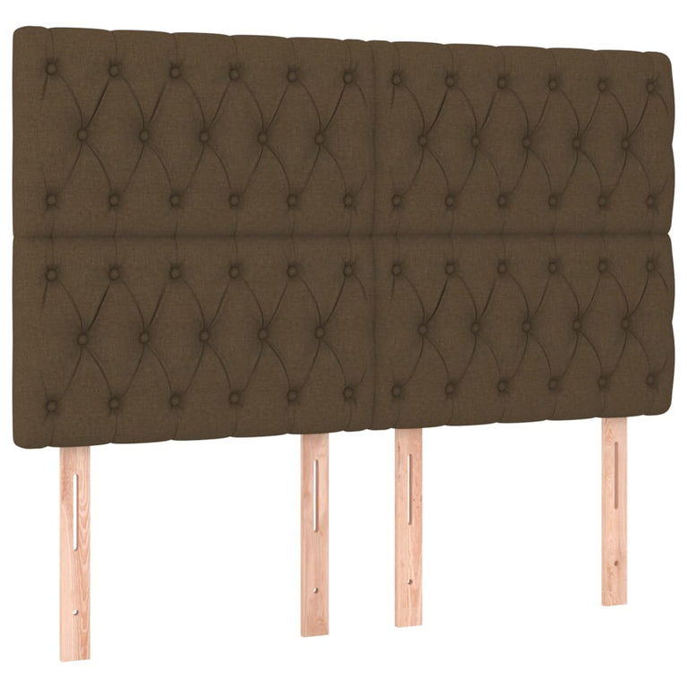 Boxspring met matras stof donkerbruin 160x200 cm