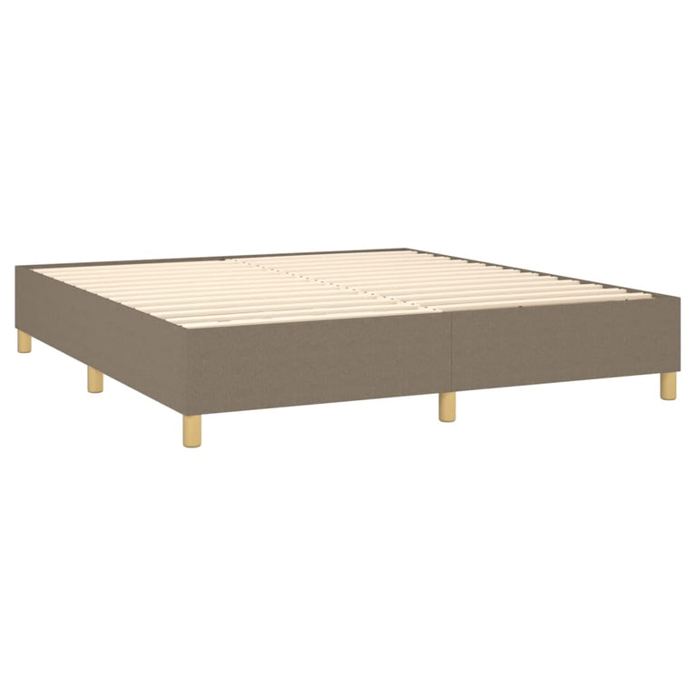 Boxspring met matras stof taupe 160x200 cm