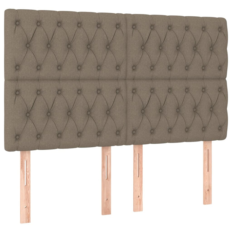 Boxspring met matras stof taupe 160x200 cm