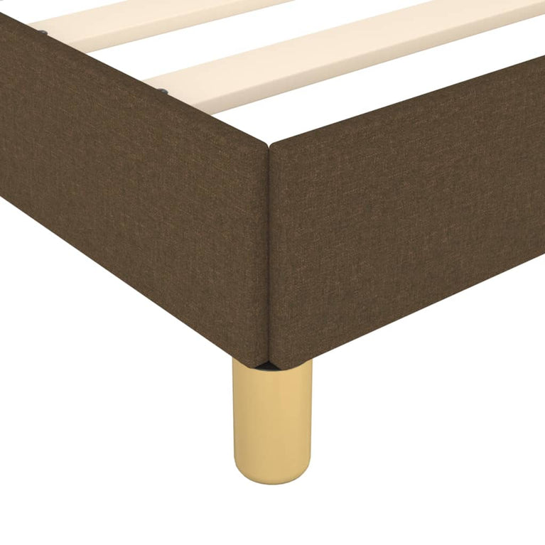 Bedframe met hoofdeinde stof donkerbruin 180x200 cm