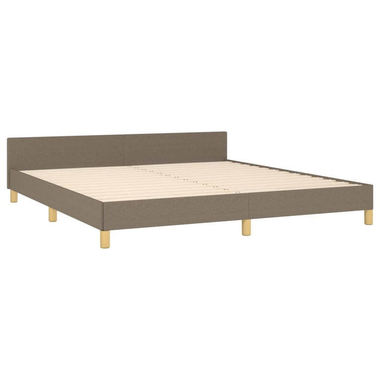 Bedframe met hoofdeinde stof taupe 160x200 cm