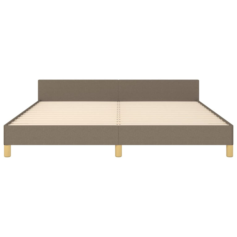 Bedframe met hoofdeinde stof taupe 160x200 cm