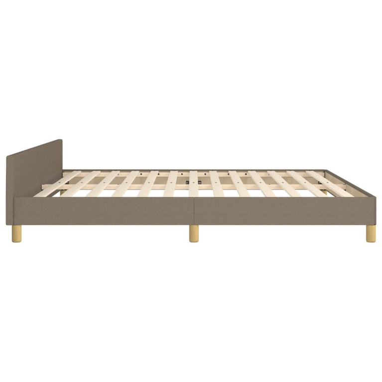 Bedframe met hoofdeinde stof taupe 160x200 cm